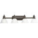 Madison 4 Light 37.5 inch Antique Bronze Bath Vanity Wall Light