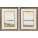 Peaceful Lake Blue and Gray and Neutral and Beige Framed Art