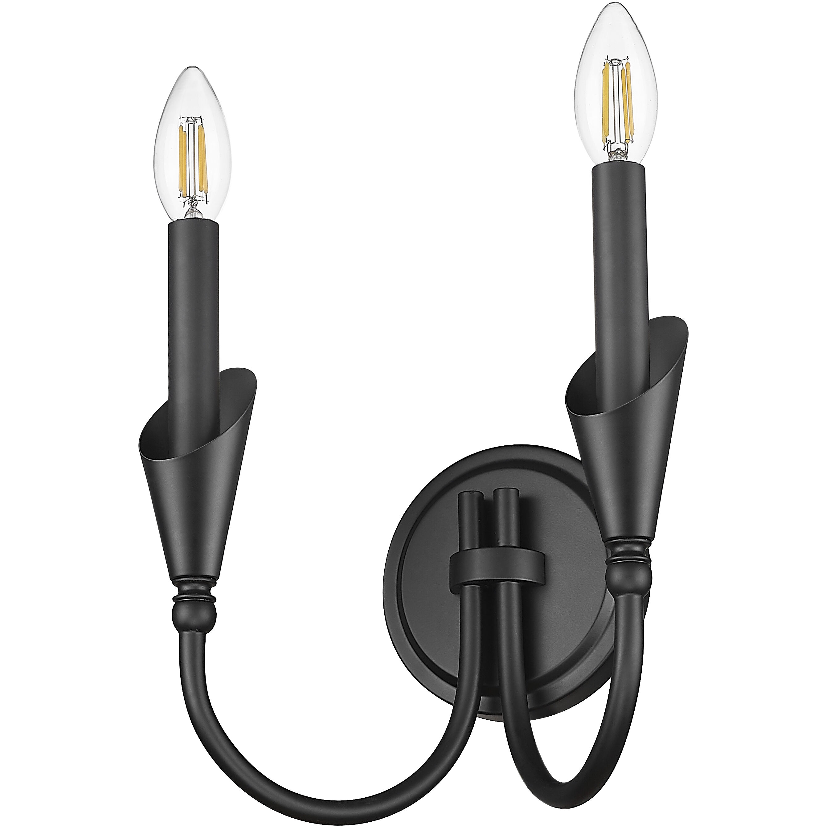 Claudelle Wall Sconce Wall Light in Matte Black