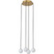 Sean Lavin Orbet LED 10.7 inch Hand Rubbed Antique Brass Chandelier Ceiling Light