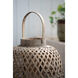 Coconio Wood Lattice 13 inch Brown Lantern