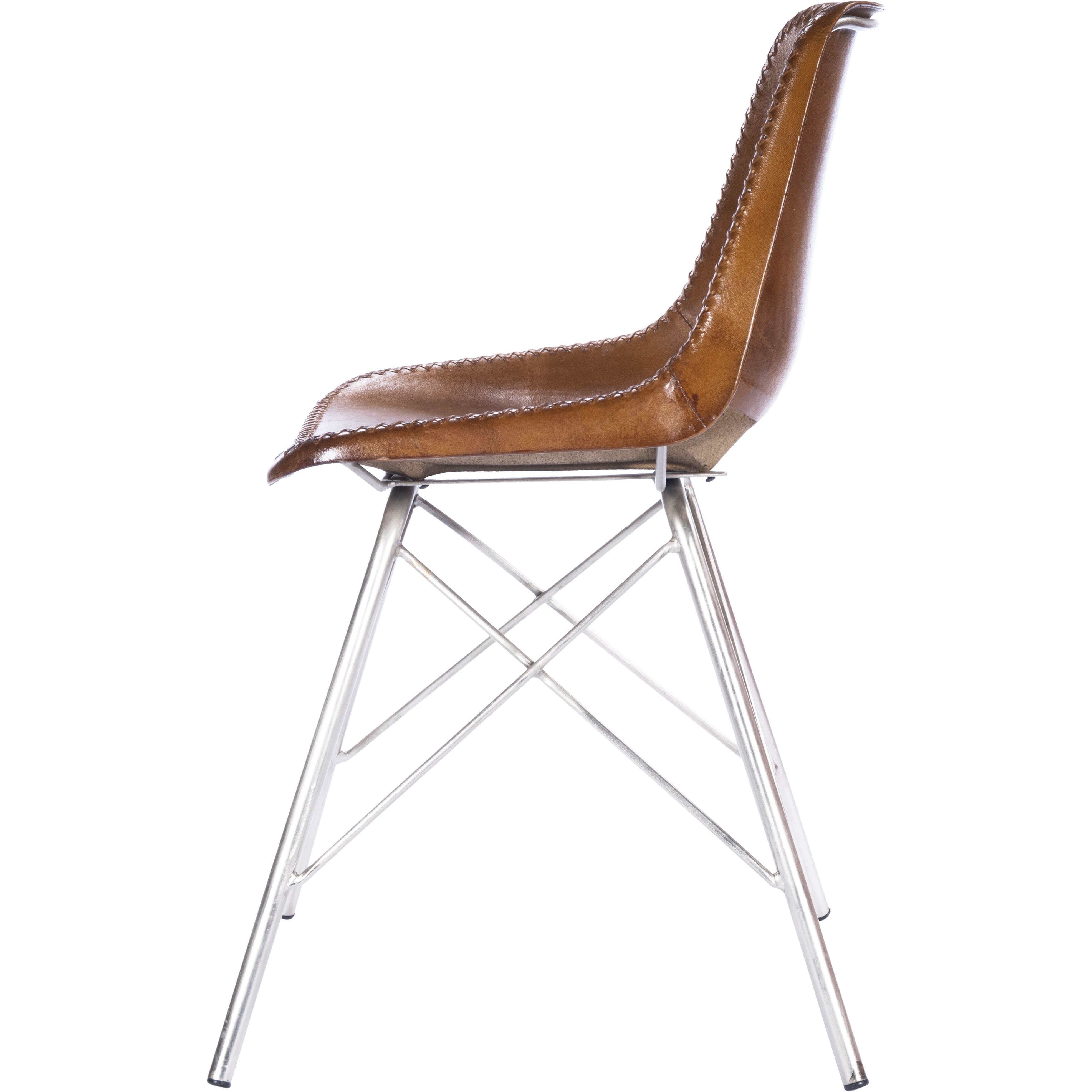 Inland Light Brown Leather Accent Chair