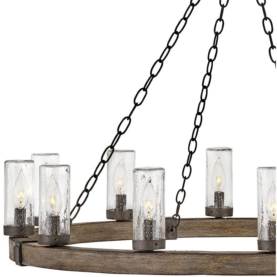 Open Air Sawyer LED 38 inch Sequoia with Iron Rust Outdoor Hanging