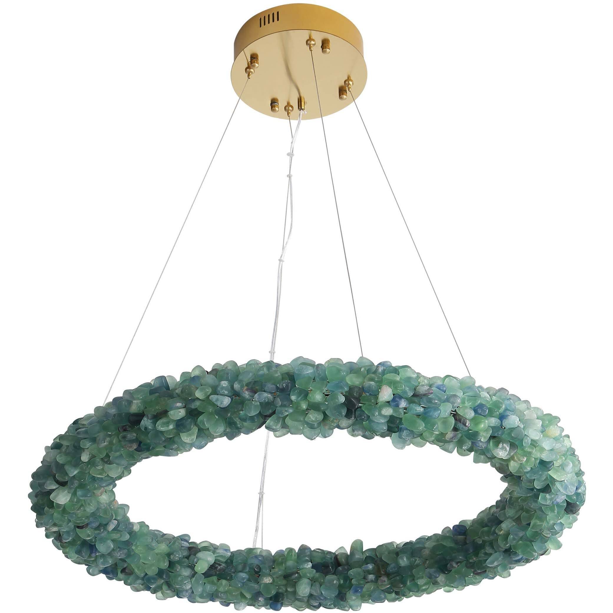 Ziva Corallo LED 29.5 inch Turquoise Chandelier Ceiling Light