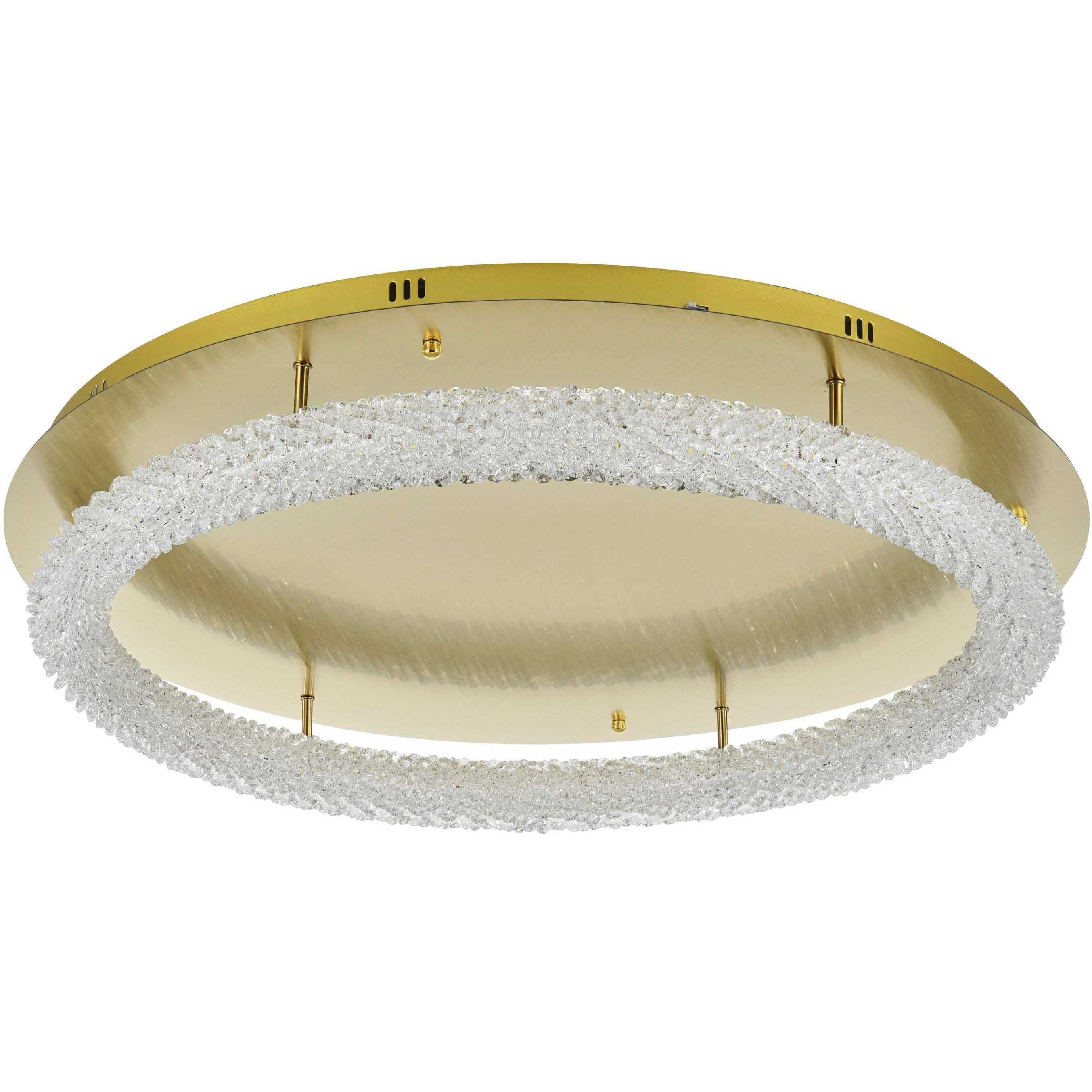 Bowen 1 Light 33.5 inch Satin Gold Flush Mount Ceiling Light