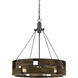 Bradford 6 Light 26 inch Smoky Wood Chandelier Ceiling Light
