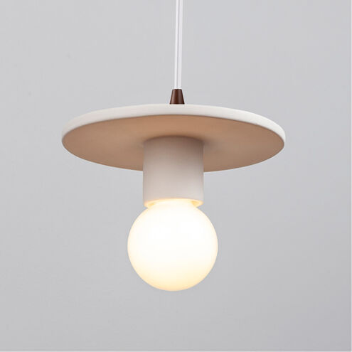 Radiance Collection 1 Light 8 inch Bisque Pendant Ceiling Light