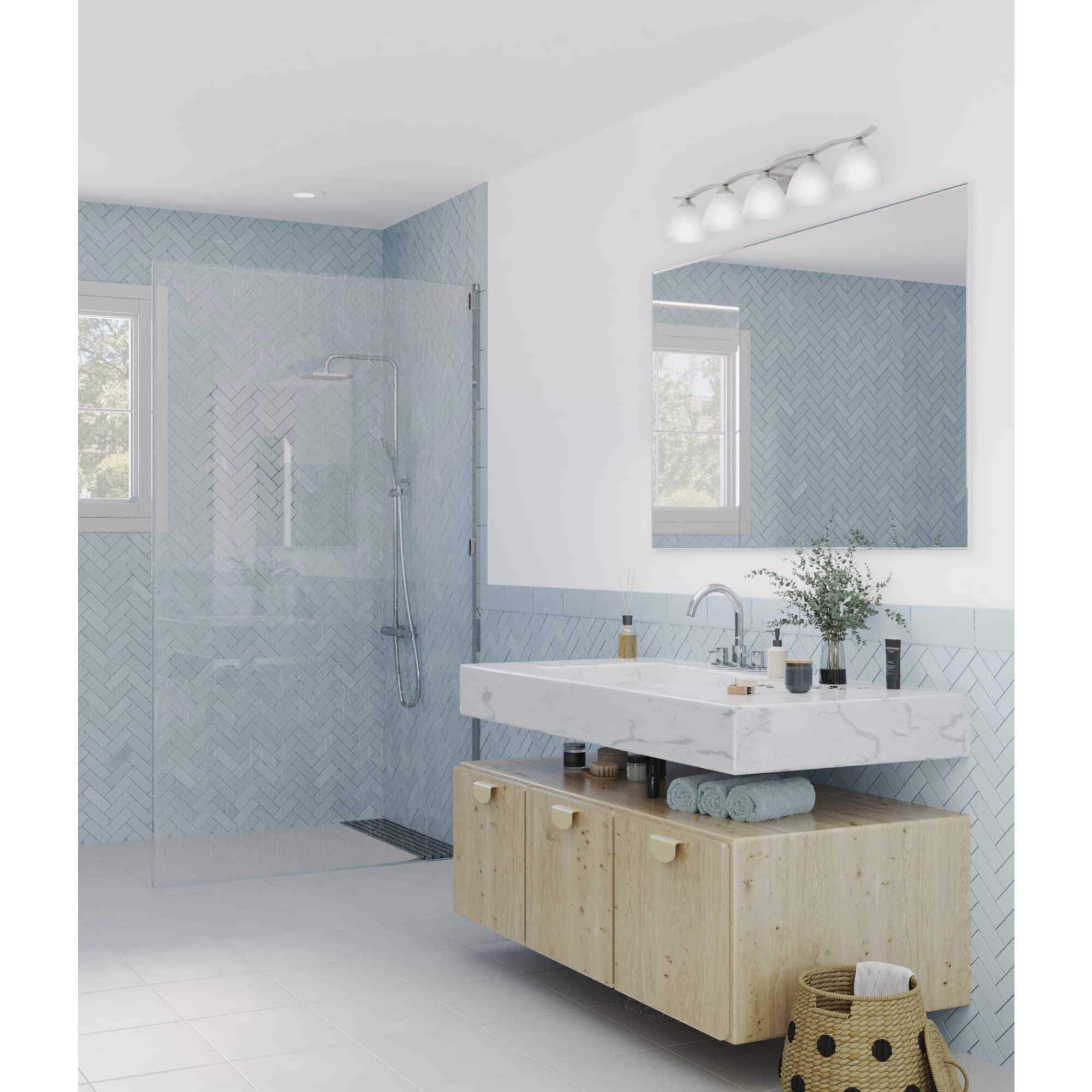 Laird 5 Light 41.63 inch Brushed Nickel Bath Vanity Wall Light