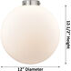 Nouveau Beacon 1 Light 12 inch Brushed Satin Nickel Mini Pendant Ceiling Light in Incandescent, Seedy, Nouveau