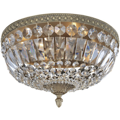 Lemire 4 Light 14 inch Antique Gold Flush Mount Ceiling Light