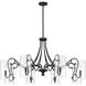 Calgary 8 Light 48 inch Matte Black Chandelier Ceiling Light