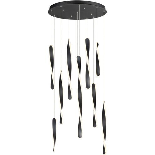 Pirouette LED 24 inch Black Multi-Light Pendant Ceiling Light