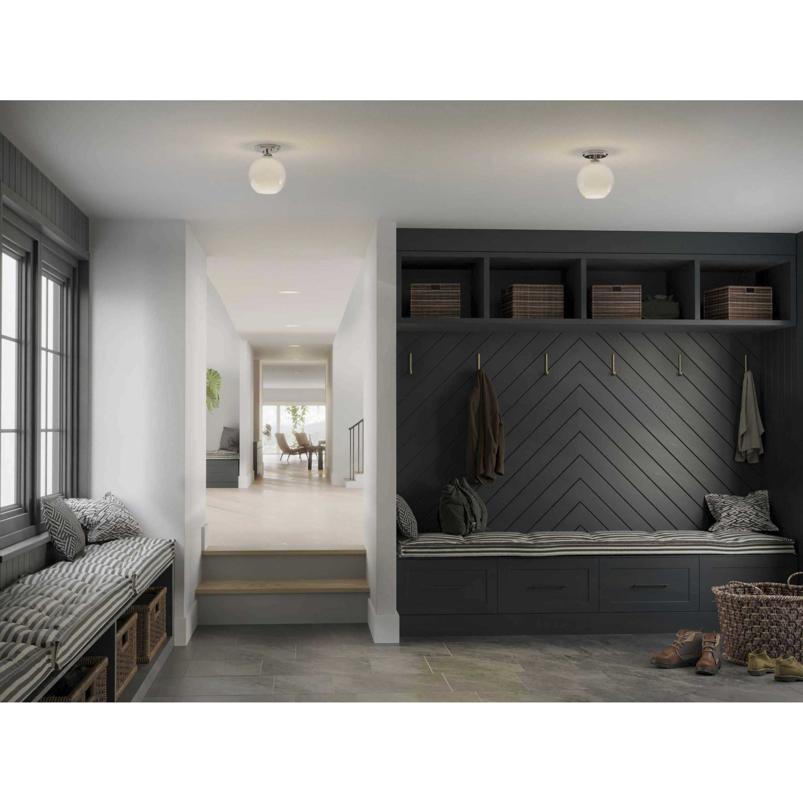 Carisa 1 Light 7 inch Brushed Nickel Flush Mount Ceiling Light