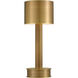 Traverse 13 inch 2 watt Polished Antique Brass Cordless Table Lamp Portable Light