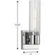 Clarion 1 Light 5 inch Polished Chrome Bath Vanity Wall Light