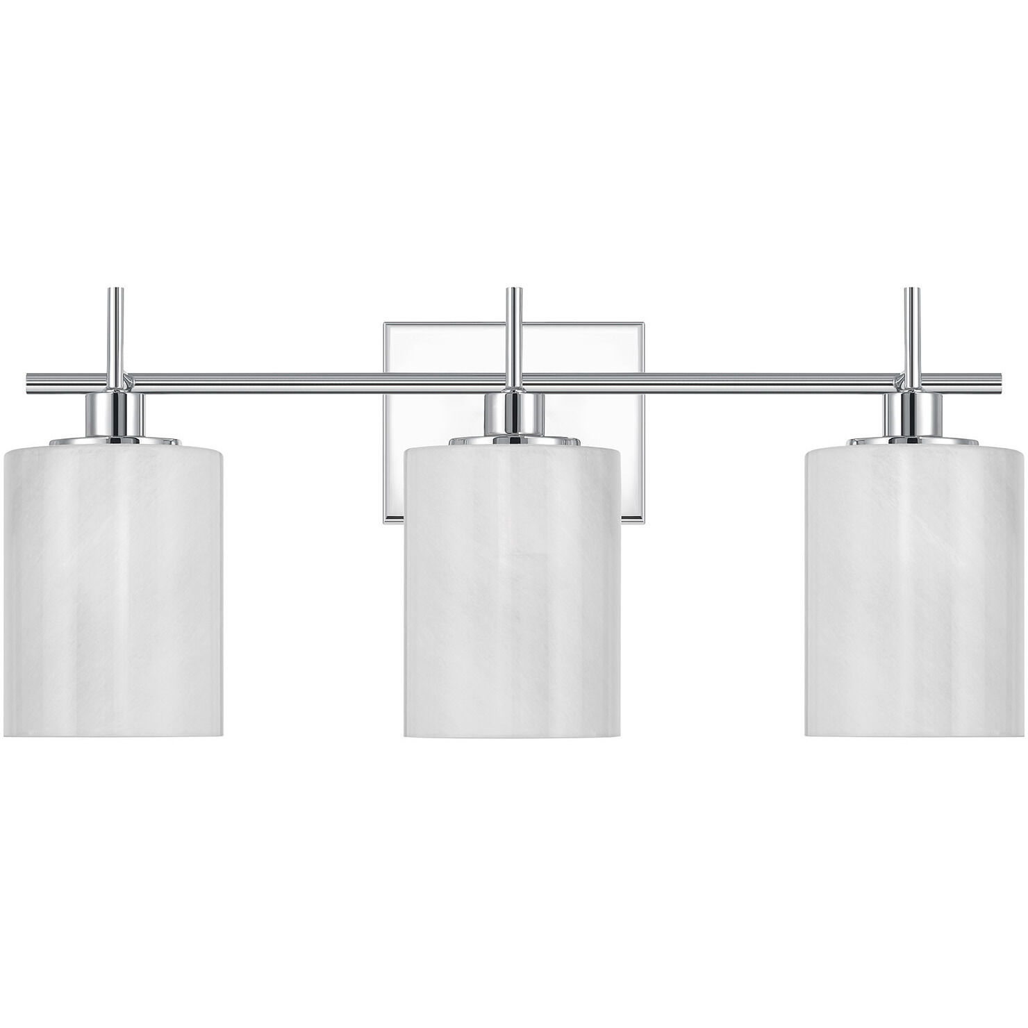 Modern 3 Light 22 inch Chrome Bathroom Vanity Light Wall Light