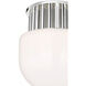 Chapman & Myers Nolan LED 8 inch Polished Nickel Flush Mount Ceiling Light in White Glass