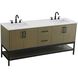 Lennox 72 X 34 inch Chestnut Brown Bathroom Vanity Cabinet