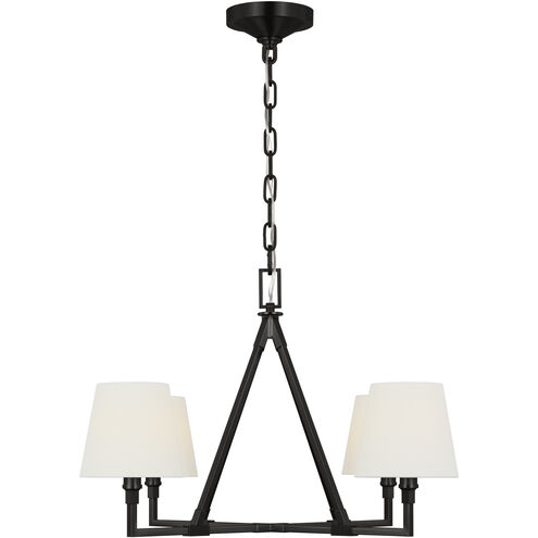 C&M by Chapman & Myers Perth 4 Light 31 inch Aged Iron Chandelier Ceiling Light