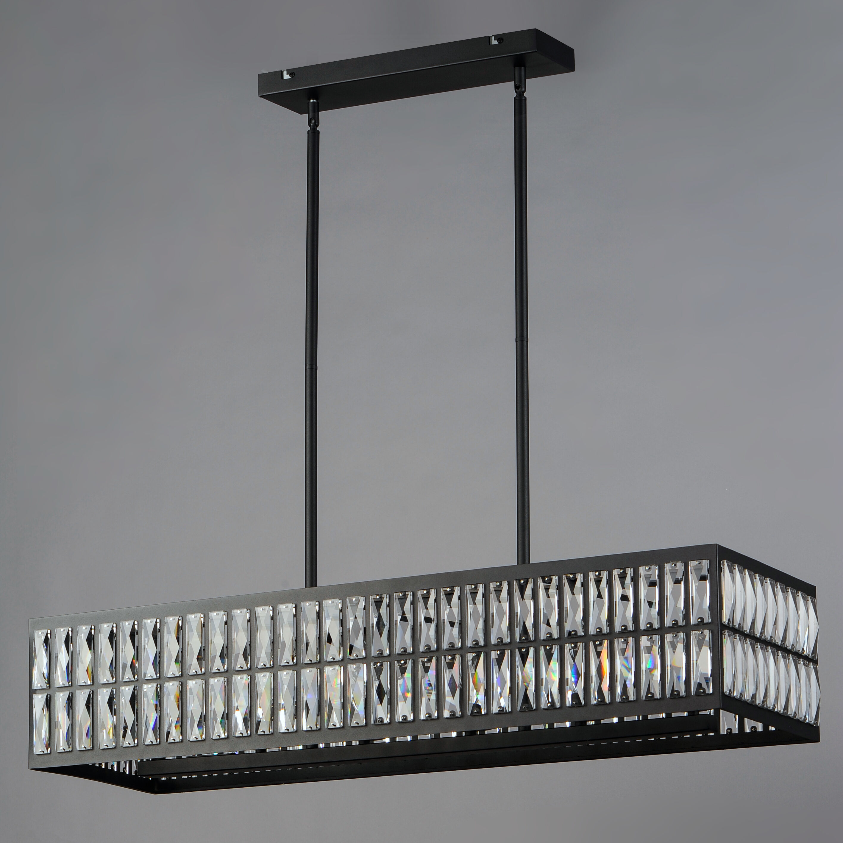 Madeline 6 Light 38 inch Black Linear Pendant Ceiling Light