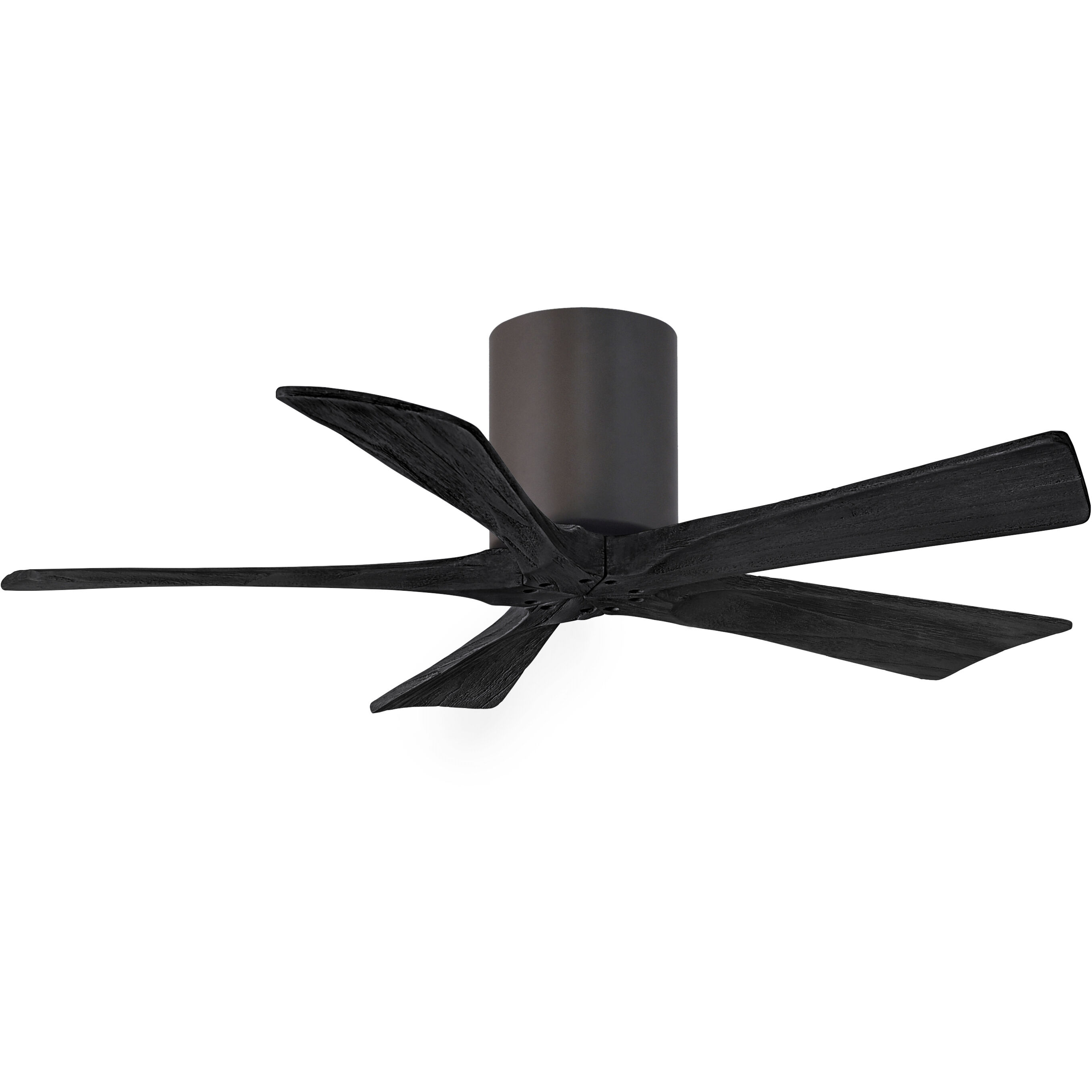 Atlas Irene-5H 42 inch Textured Bronze with Matte Black Blades Flush Mount Paddle Fan, Flush Mounted