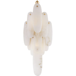 Chapman & Myers Cora LED 10 inch Antique-Burnished Brass Waterfall Sconce Wall Light, Large