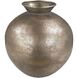 Bulbous Metal 10.6 X 10.2 inch Vase