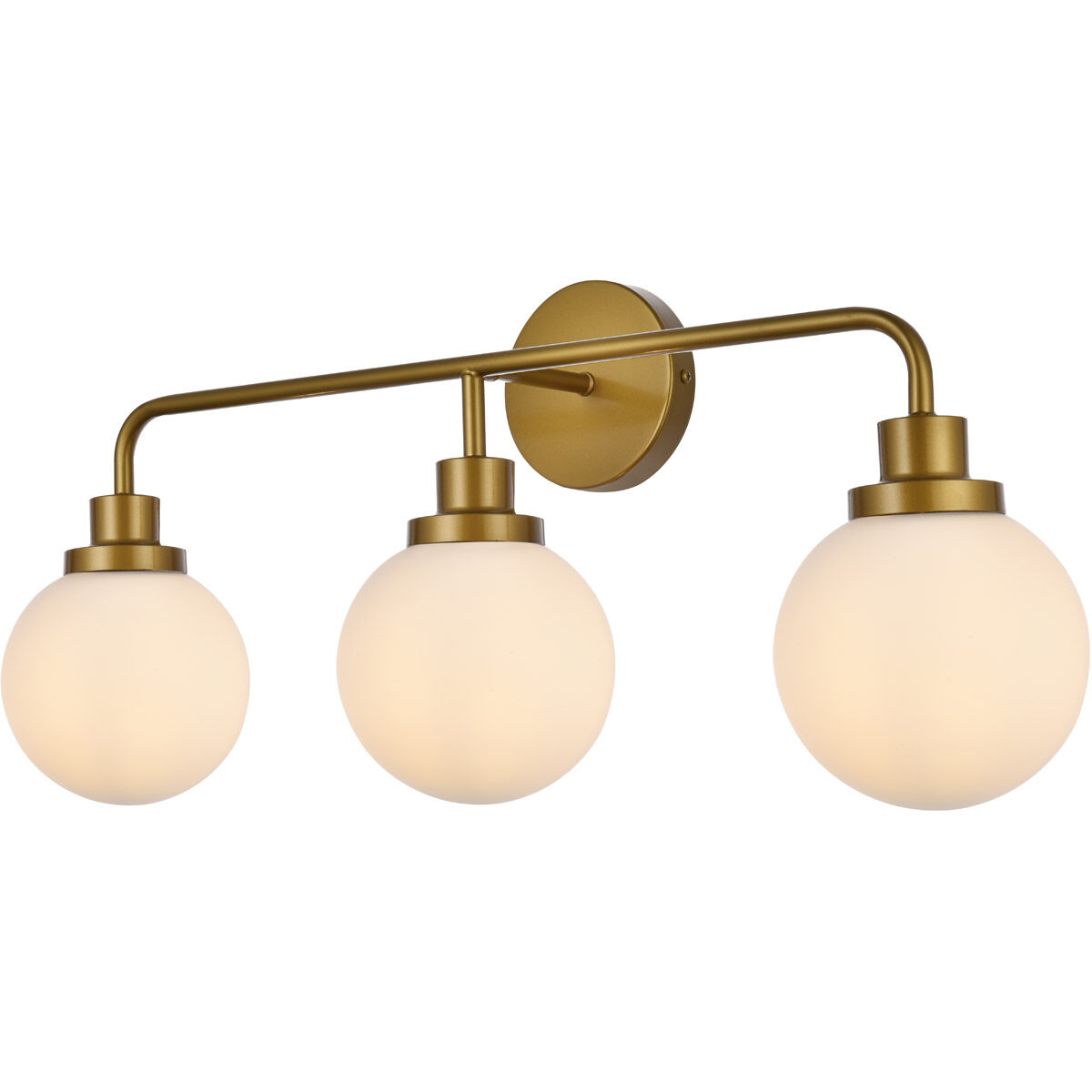 Hanson 3 Light 28 inch Brass Bath Sconce Wall Light