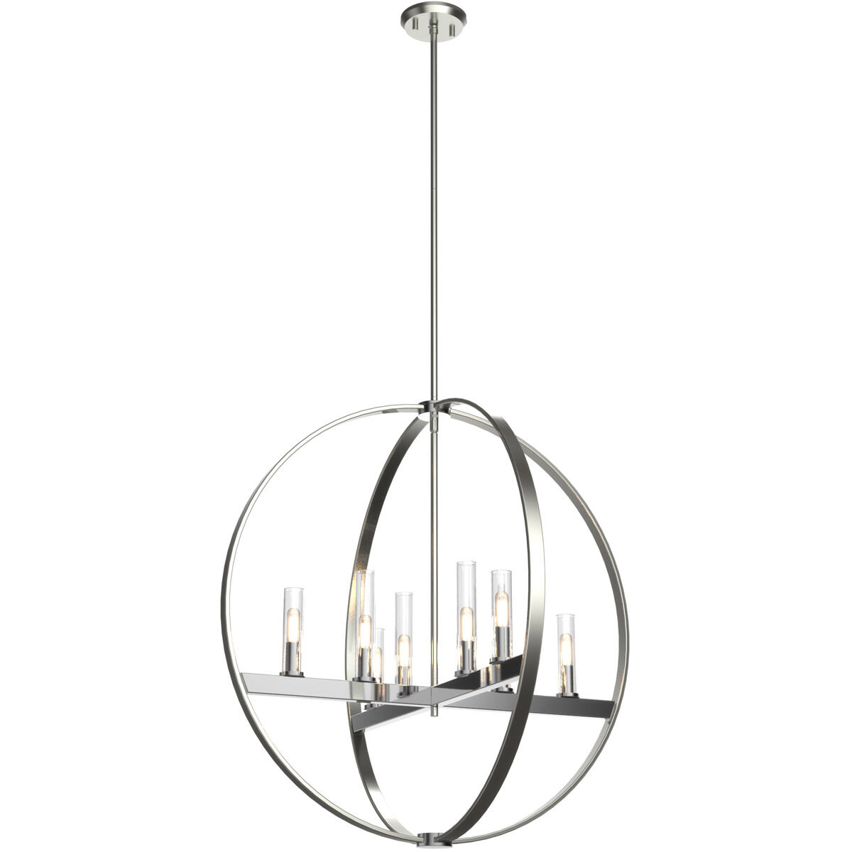 Mont Royal 8 Light 28 inch Chrome And Satin Nickel Pendant Ceiling Light