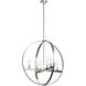 Mont Royal 8 Light 28 inch Chrome And Satin Nickel Pendant Ceiling Light