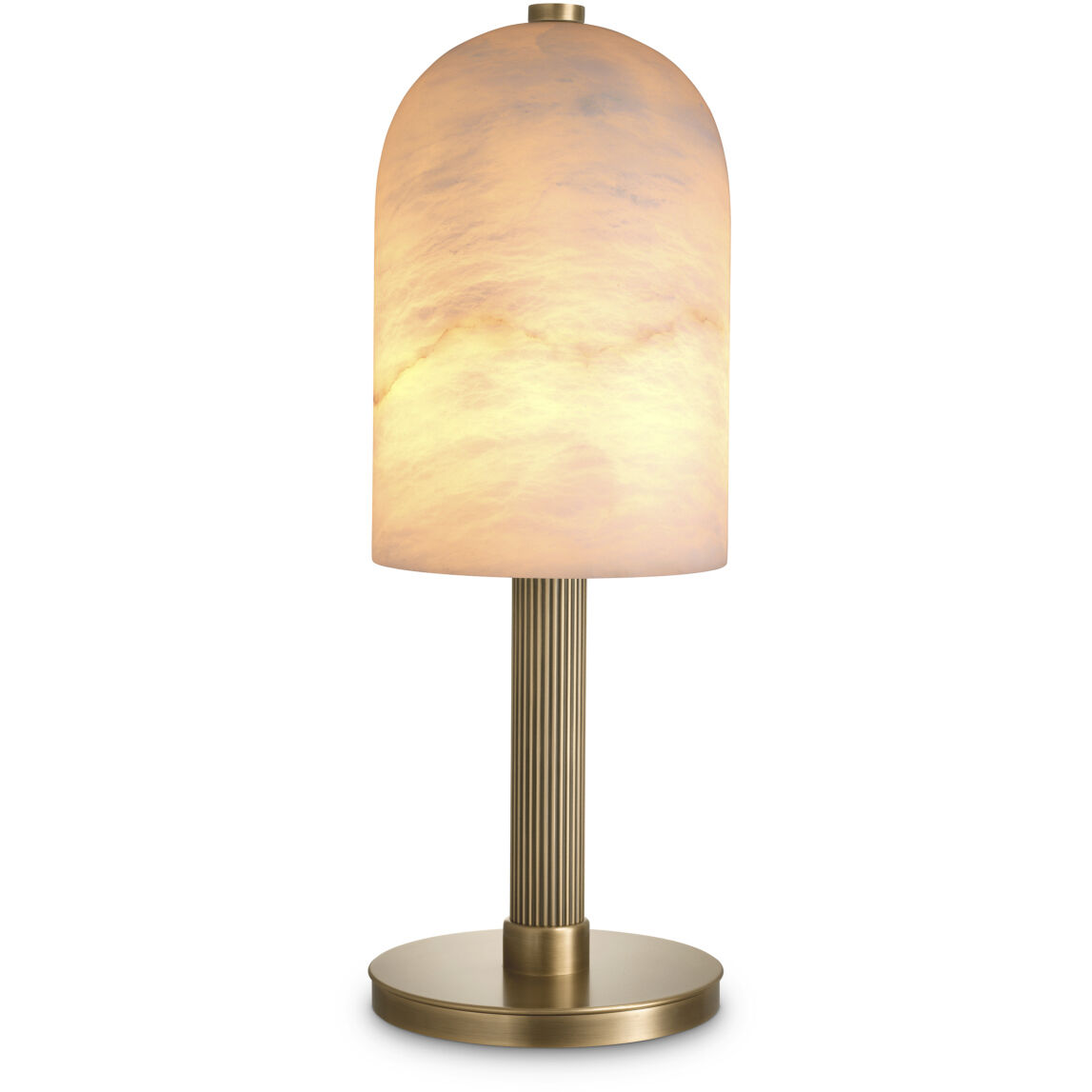 Kayla 24.21 inch 8 watt Antique Brass with Alabaster Table Lamp Portable Light