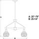 Avondale LED 25.25 inch Satin Nickel and Dark Sycamore Chandelier Ceiling Light