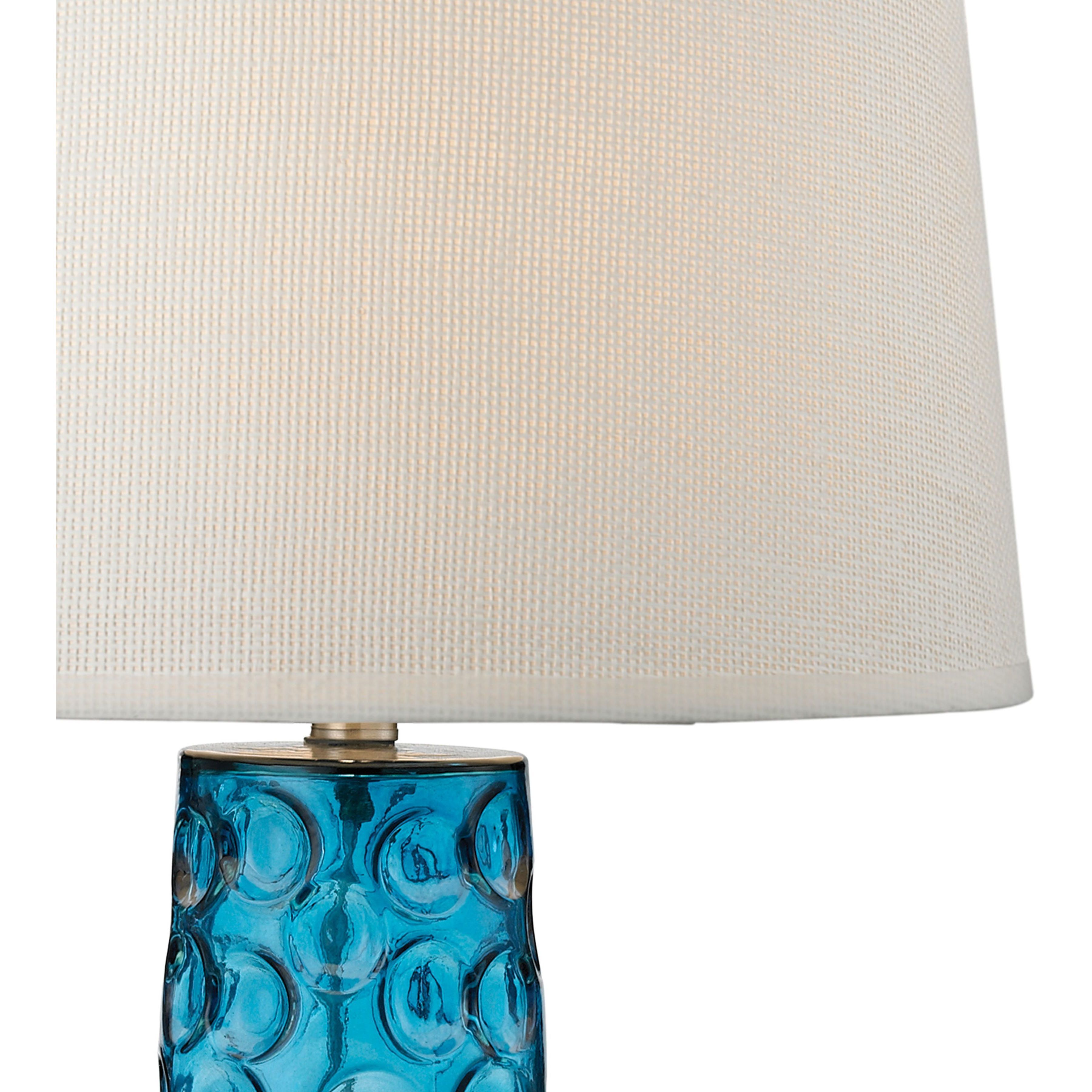 Hammered Glass 27 inch 150 watt Blue Table Lamp Portable Light