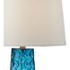 Hammered Glass 27 inch 150 watt Blue Table Lamp Portable Light