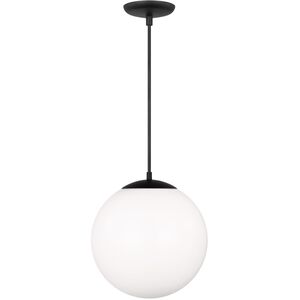 Leo - Hanging Globe 1 Light 14 inch Midnight Black Pendant Ceiling Light