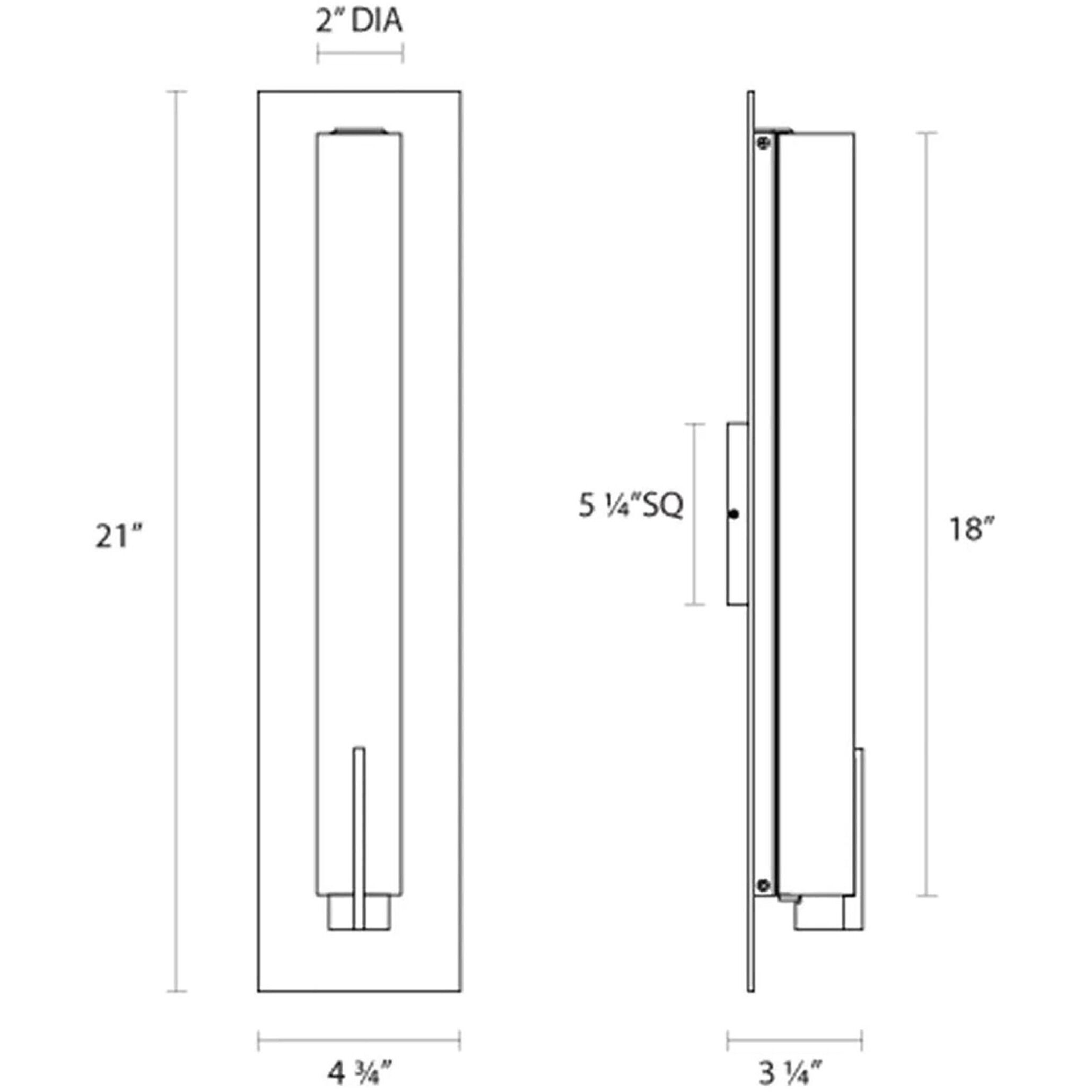 Tubo Slim LED 4.75 inch Polished Chrome ADA Sconce Wall Light in Spine