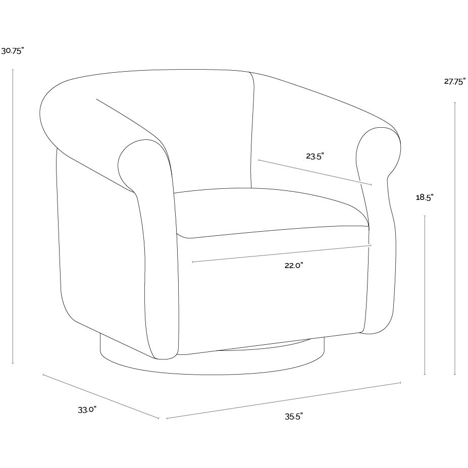 Libby Hailey Moon Swivel Lounge Chair