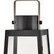 Hugh 28 X 10.5 inch Black with Burnished Bronze Outdoor Decorative Lantern