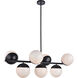 Eclipse 7 Light 43 inch Black Pendant Ceiling Light