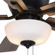 Lisbon 42 inch Black with Dark Hickory-Black Hickory Blades Ceiling Fan
