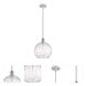Ballston Athens Water Glass LED 10 inch White and Polished Chrome Mini Pendant Ceiling Light