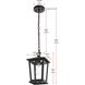 Cayman 1 Light 7 inch Black Outdoor Pendant