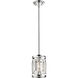 Mersesse 1 Light 5.5 inch Chrome Pendant Ceiling Light in 2.42, Clear and Chrome
