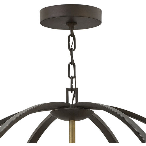 Euclid LED 36 inch Spanish Bronze with Heirloom Brass Indoor Foyer Light Ceiling Light