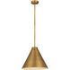 Eaton 1 Light 18 inch Rubbed Brass Pendant Ceiling Light