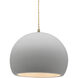 Radiance LED 10 inch Bisque and Antique Brass Pendant Ceiling Light