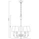 Claudelle 5 Light 24 inch Matte Black and Modern Gold Chandelier Ceiling Light