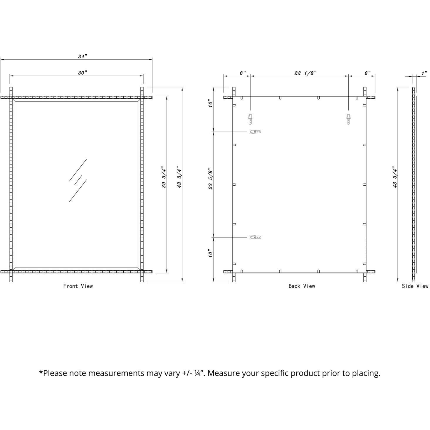 Isarno 44 X 34 inch Bronze Mirror