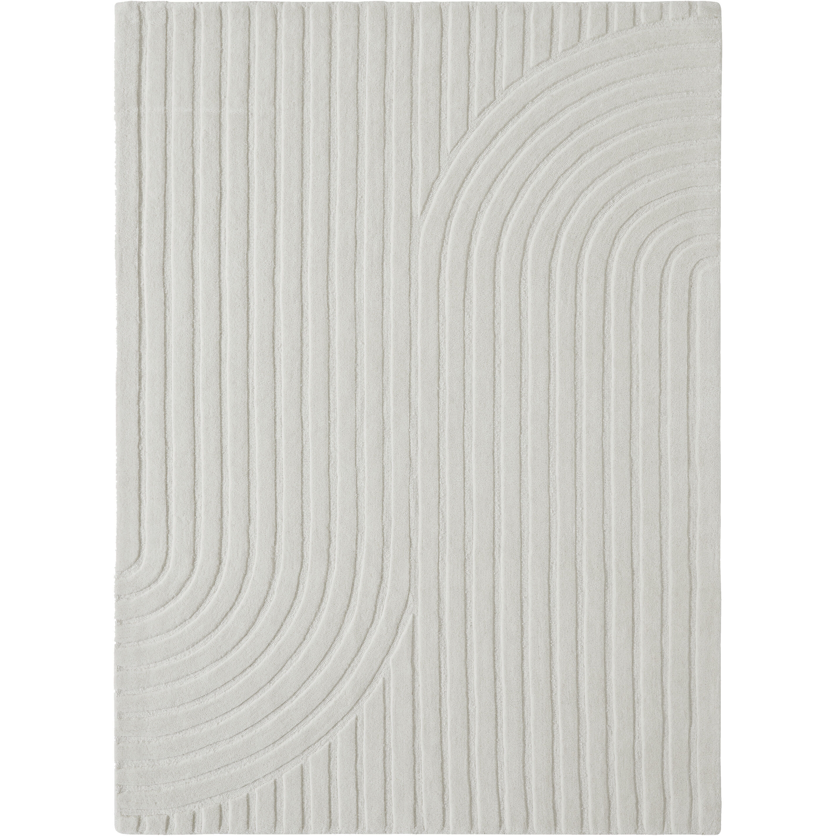 Cantu 86.61 X 62.99 inch Beige/White Indoor Rug, 5ft 3in x 7ft 3in