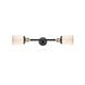 Franklin Restoration Small Bell LED 5 inch Black Antique Brass Bath Vanity Light Wall Light in Matte White Glass, Franklin Restoration